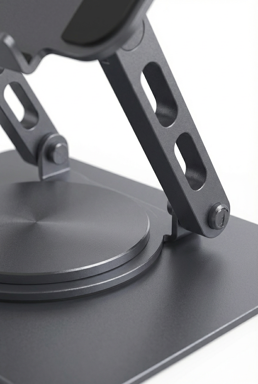 360° Rotating Foldable Aluminium Tablet Stand – Universal Fit 7–13 Inch