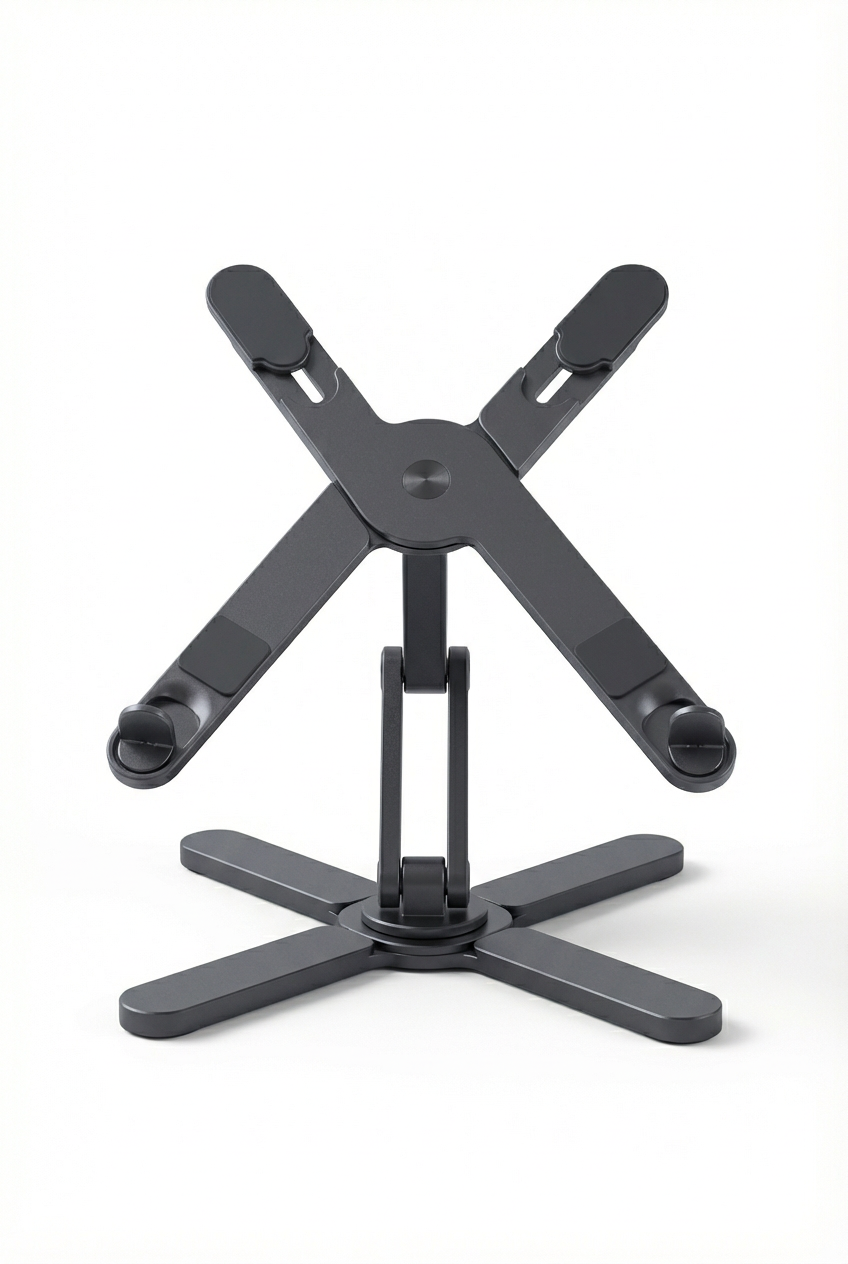 Foldable Spider Laptop Stand, 360° Rotating Base, Universal Fit 10-17 Inch