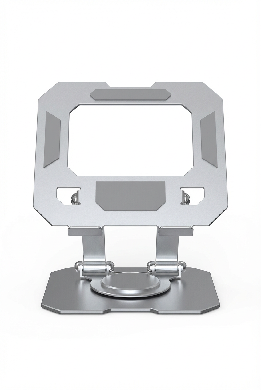 Foldable Geometric Tablet Stand, 360° Rotating Base, Universal Fit 7-13 Inch