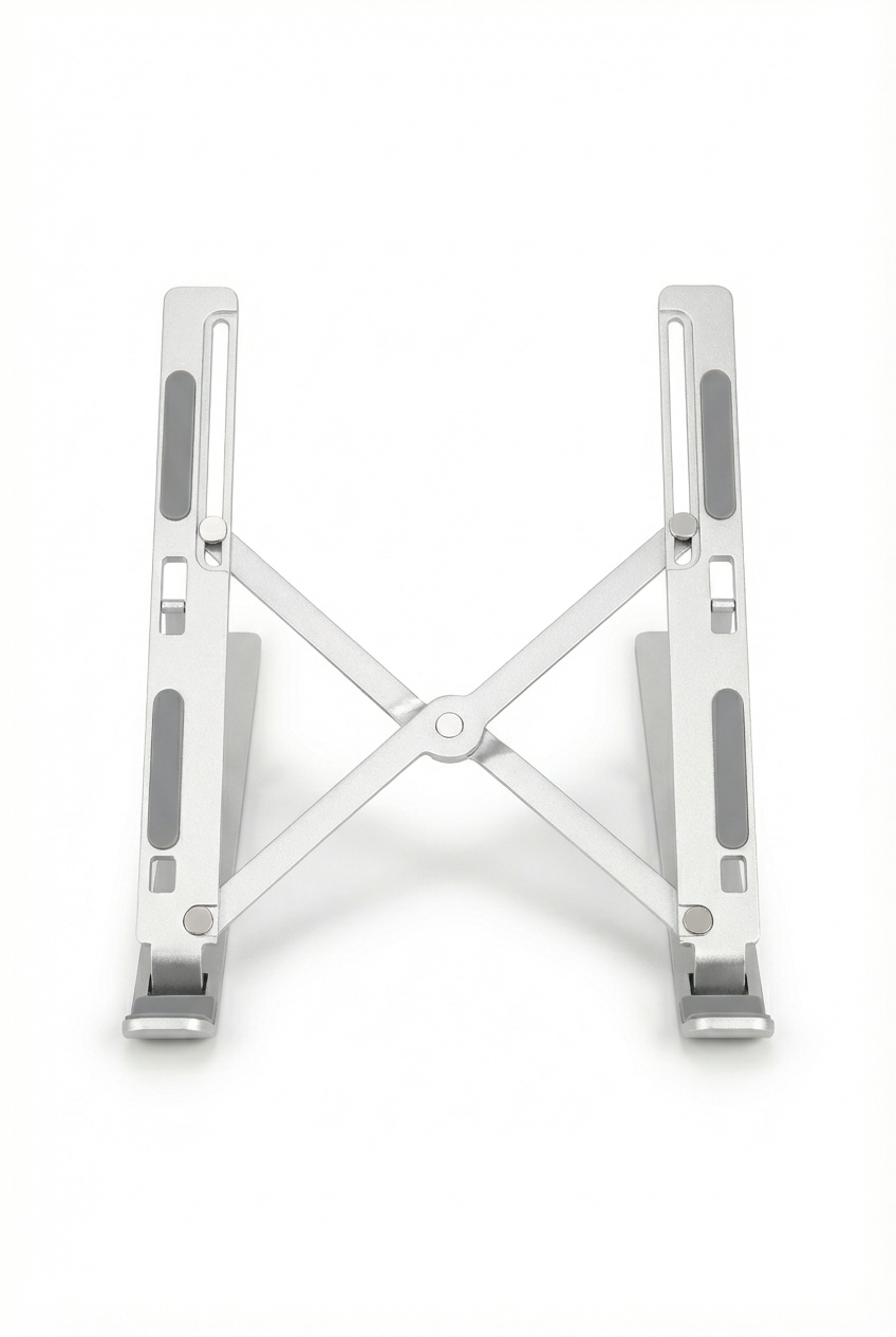 Foldable Aluminium Laptop Stand with Anti-Slip Pads, Universal Fit 10-17 Inch