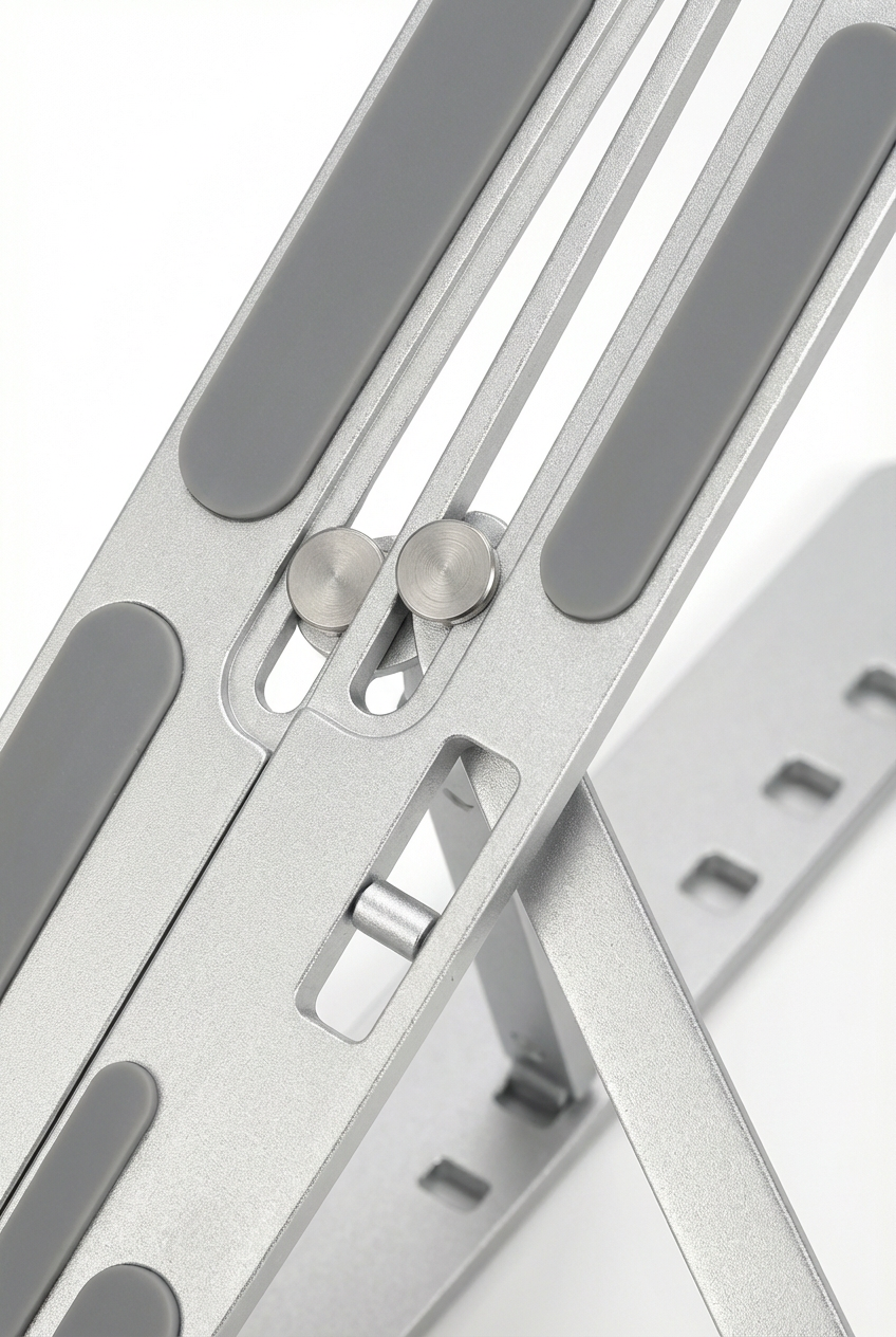 Foldable Aluminium Laptop Stand with Anti-Slip Pads, Universal Fit 10-17 Inch